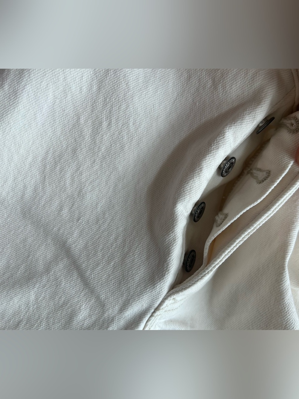Abercrombie & Fitch Curve Love White Denim Straight High Rise Jeans 30/10R - Picture 9 of 10